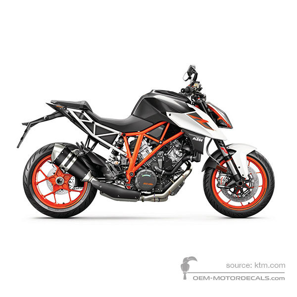 OEM Decals KTM 1290 SUPER DUKE R 2018 White Original Stickers