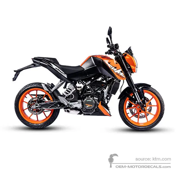 KTM 200 DUKE 2017 - Pomarańczowy - Orange