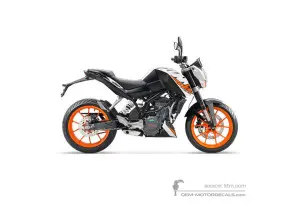 Naklejki do KTM 200 DUKE 2017 - Biały • KTM Naklejki OEM