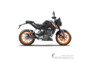 Naklejki do KTM 200 DUKE 2019 - Czarny • KTM Naklejki OEM