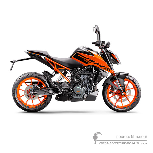 Decals for KTM 200 DUKE 2021 - Orange • KTM OEM Decals