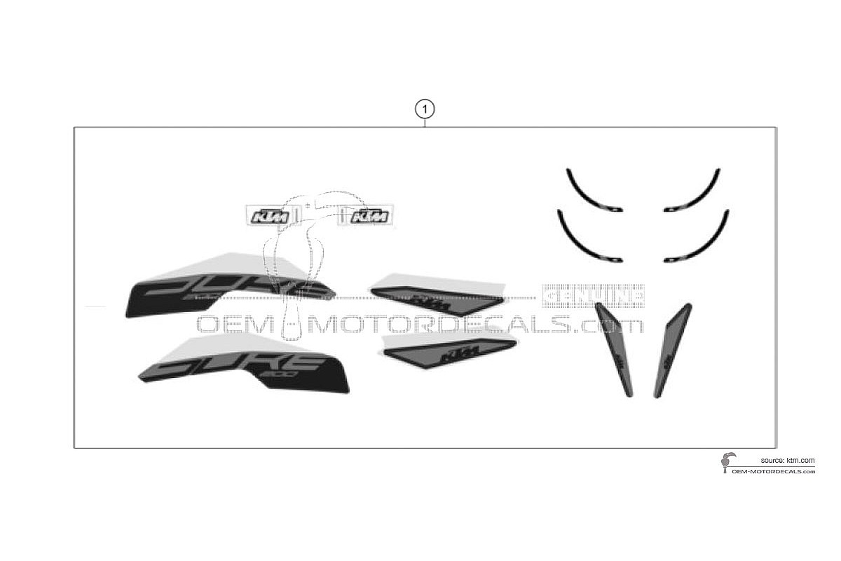 Pegatinas para KTM 200 DUKE 2022 - Naranja • KTM Pegatinas OEM