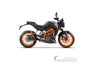 Aufkleber für KTM 250 DUKE 2016 - Schwarz • KTM OEM-Aufkleber