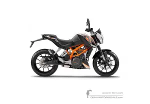 Naklejki do KTM 390 DUKE 2016 - Biały • KTM Naklejki OEM