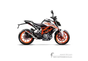 Pegatinas para KTM 390 DUKE 2017 - Blanco • KTM Pegatinas OEM