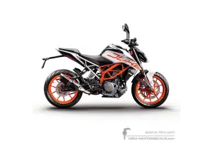 Decals for KTM 390 DUKE 2020 - White • KTM OEM Decals