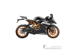 Aufkleber für KTM RC125 2015 - Schwarz • KTM OEM-Aufkleber