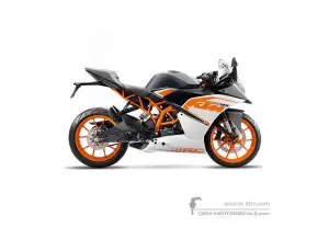 Aufkleber für KTM RC125 2016 - Weiss • KTM OEM-Aufkleber