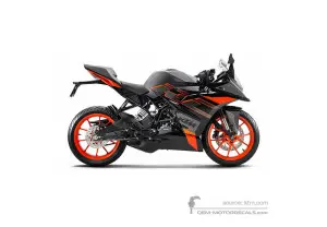Aufkleber für KTM RC200 2020 - Schwarz • KTM OEM-Aufkleber