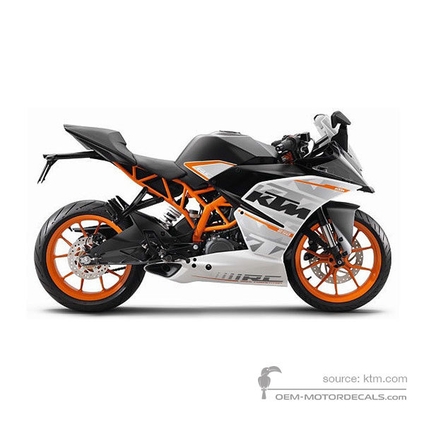 Pegatinas para KTM RC250 2015 - Blanco • KTM Pegatinas OEM