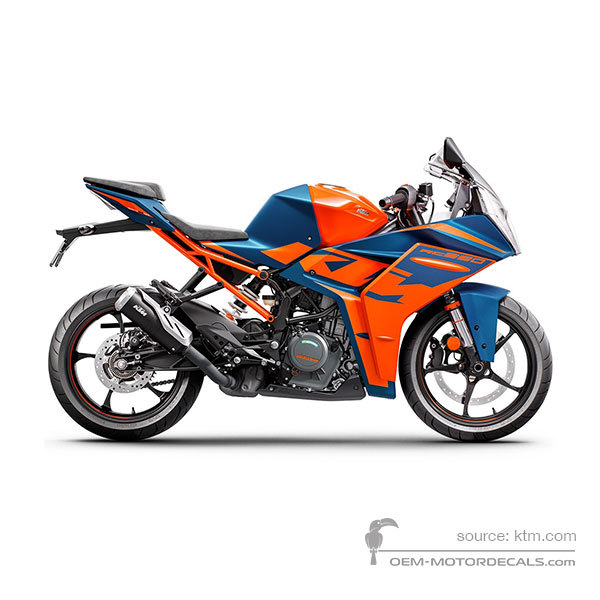 Autocollants pour KTM RC390 2022 - Bleu • KTM Autocollants OEM
