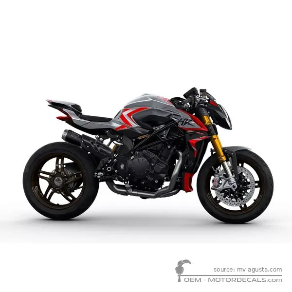 MV Agusta BRUTALE 1000 Nürburgring 2021 - Matt Intense Silver / Matt Metallic Dark Grey / Matt Mamba Red