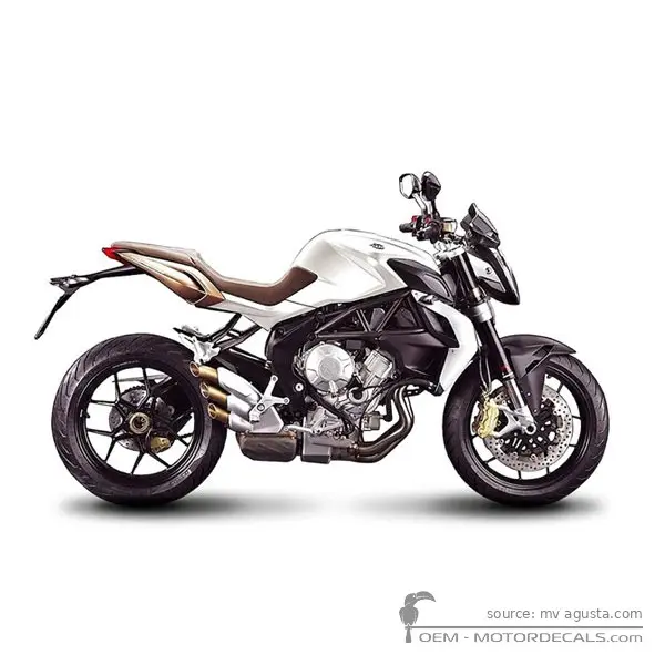 MV Agusta BRUTALE 675 2013 - White / Gold