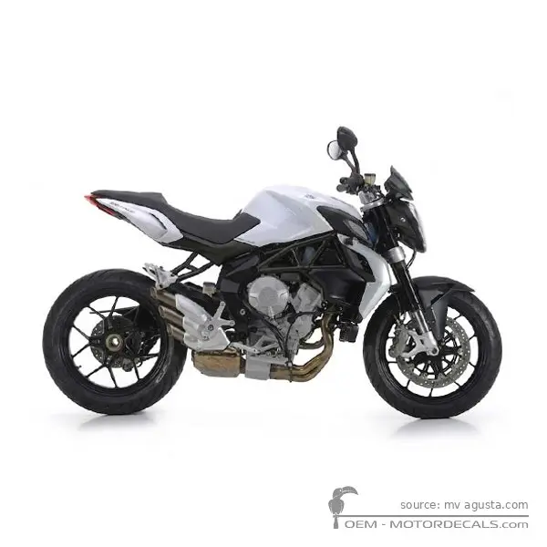 MV Agusta BRUTALE 675 2016 - Pearl White / Matt Metallic Anthracite