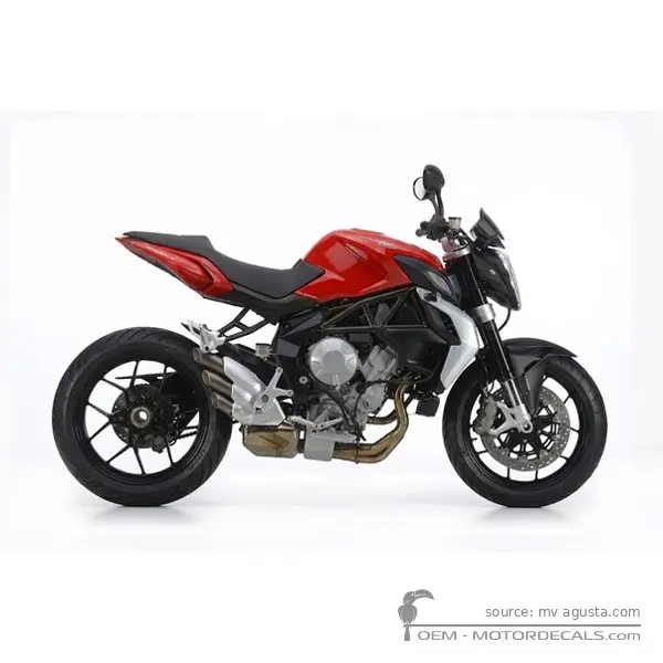 MV Agusta BRUTALE 675 2016 - Red / Matt Metallic Anthracite