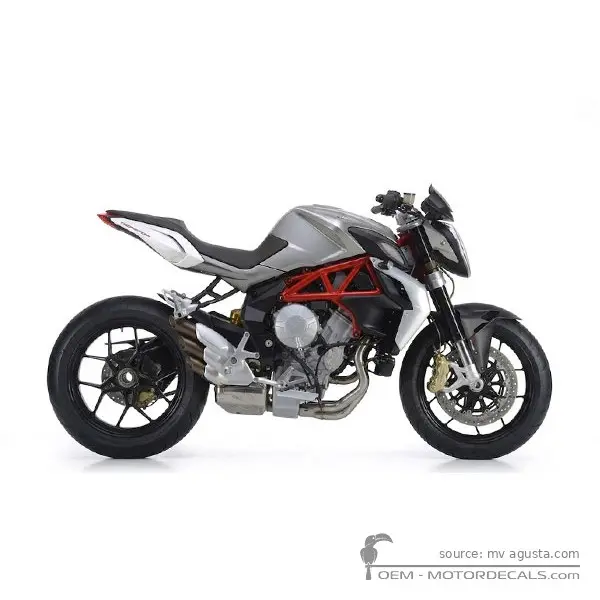 MV Agusta BRUTALE 800 2015 - Pearl White / Matt Metallic Gray