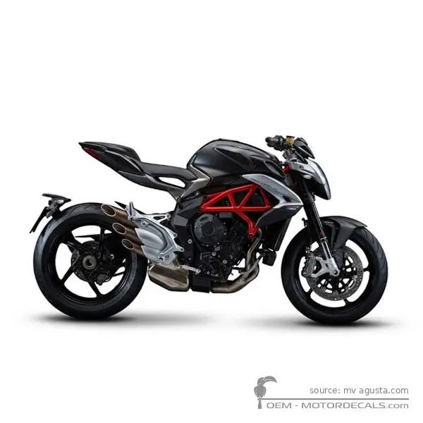 MV Agusta BRUTALE 800 2016 - Black Matt Metallic / Matt Silver