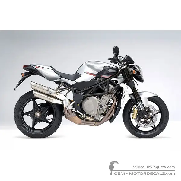 MV Agusta BRUTALE 989R 2008 - Metallic Silver / Anthracite