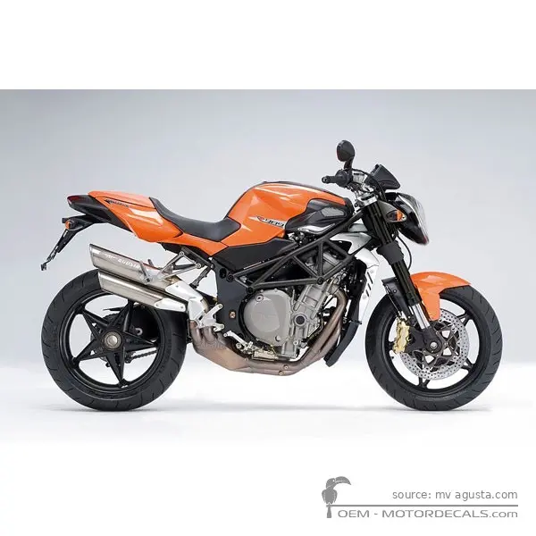 MV Agusta BRUTALE 989R 2008 - Pearl Orange / Pastel Black