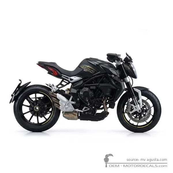 MV Agusta DRAGSTER 800 2016 - Black Matt Metallic / Pearl Metallic Yellow
