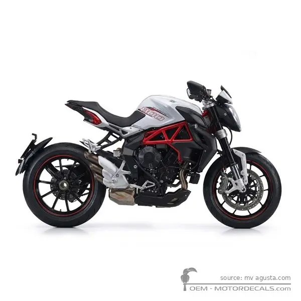 MV Agusta DRAGSTER 800 2016 - Pearl Ice White / Matt Metallic Graphite