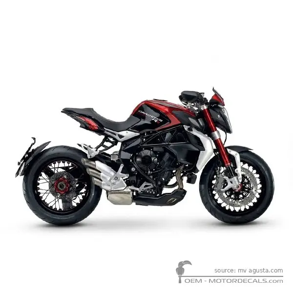 MV Agusta DRAGSTER 800 RR 2016 - Pearl Shock Red / Carbon Metallic Black