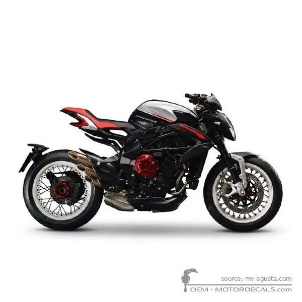 MV Agusta DRAGSTER 800 RR 2018 - Pearl White / Matt Anthracite Grey / Fluorescent Red