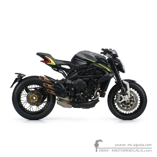 MV Agusta DRAGSTER 800 RR 2019 - Glossy Grey / Matt Grey / Fluorescent Yellow