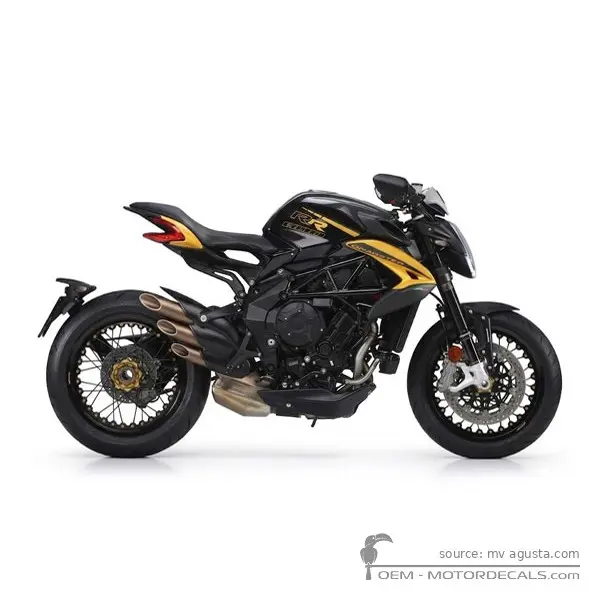 MV Agusta DRAGSTER 800 RR SCS 2020 - Pearly Metallic Yellow / Deep Black/ Matte Metallic Dark Gray