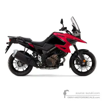 Suzuki DL1050 VSTROM 2021 - Czerwony - Candy Daring Red / Glass Sparkle Black