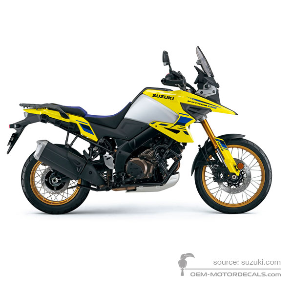 Decals for Suzuki DL1050DE VSTROM 2024 - Yellow • Suzuki OEM Decals