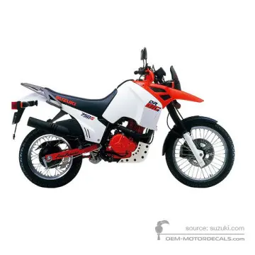 Suzuki DR750S BIG 1988 - Rojo - Special White No. 2 / Survival Orange