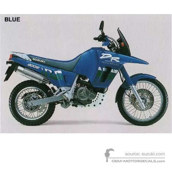 Stickers voor Suzuki DR800S BIG 1993 - Blauw • Suzuki OEM Stickers