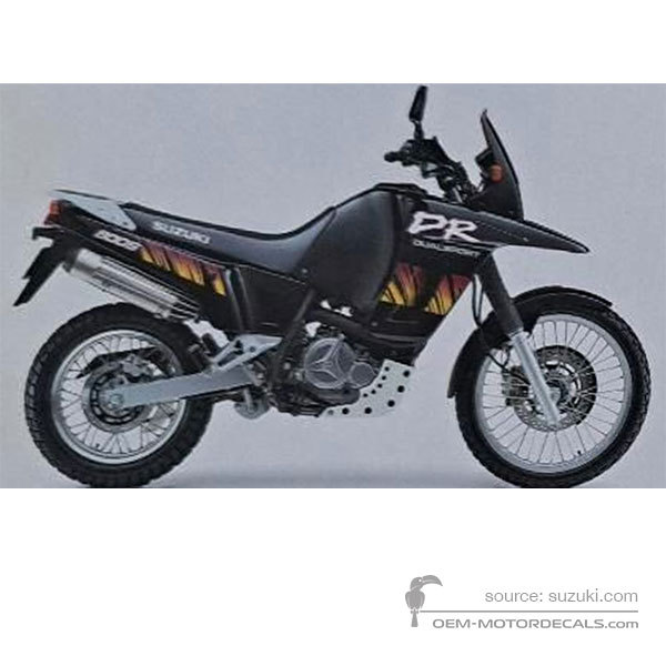 Stickers voor Suzuki DR800S BIG 1995 - Zwart • Suzuki OEM Stickers