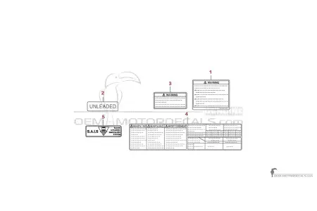 Suzuki B-KING - Caution labels