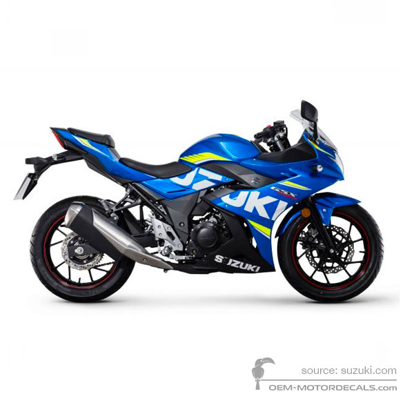 Decals for Suzuki GSX250R 2018 - Blue • Suzuki OEM Decals