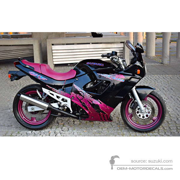 Stickers voor Suzuki GSX600F 1995 - Zwart • Suzuki OEM Stickers