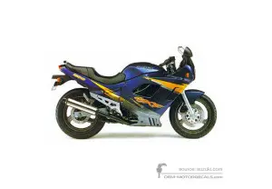 Autocollants pour Suzuki GSX600F 1997 - Bleu • Suzuki Autocollants OEM