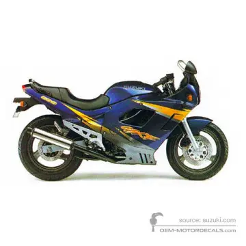 Suzuki GSX600F 1997 - Blue - Pearl Suzuki Deep Blue