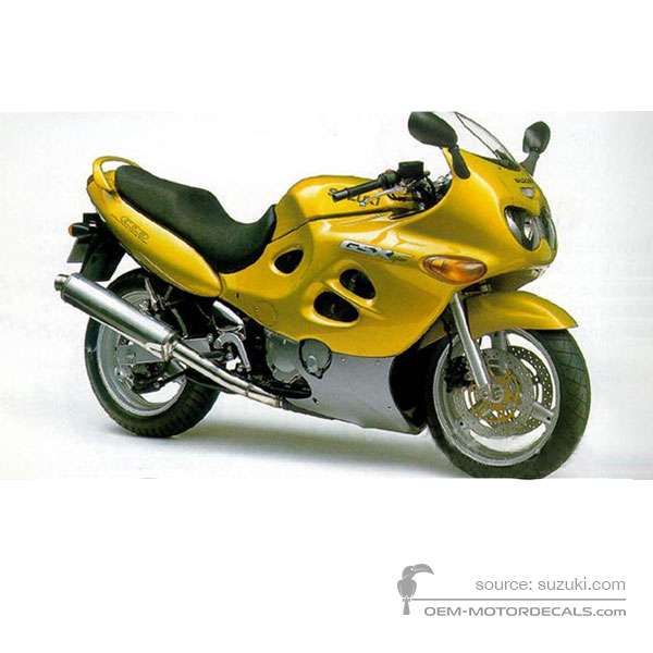 Decals for Suzuki GSX600F 1998 - Yellow • Suzuki OEM Decals
