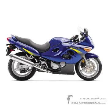 Suzuki GSX600F 2000 - Bleu - Candy Jay Blue