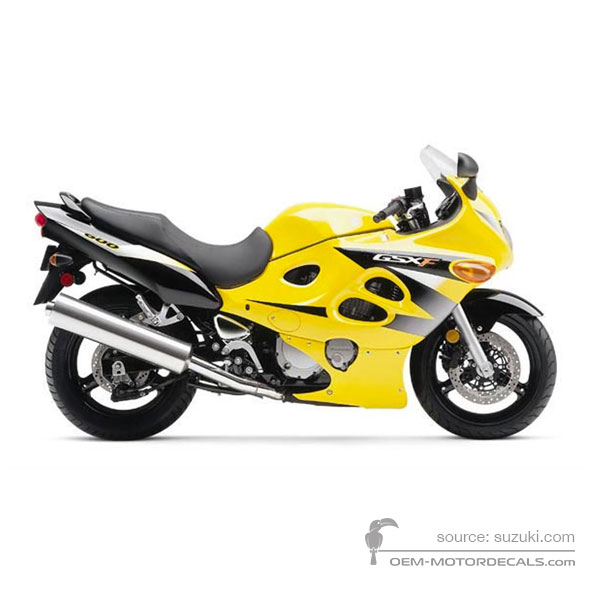 Stickers voor Suzuki GSX600F 2004 - Geel • Suzuki OEM Stickers