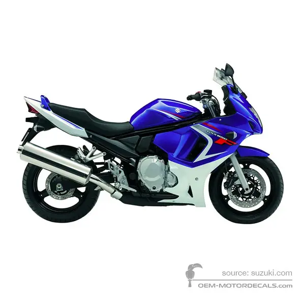 Suzuki GSX650F 2008 - Blue - Pearl Vigour Blue (candy) / Glass Splash White