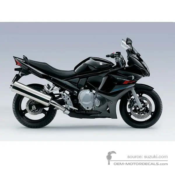 Suzuki GSX650F 2009 - Black - Space Black / Metallic Matt Black