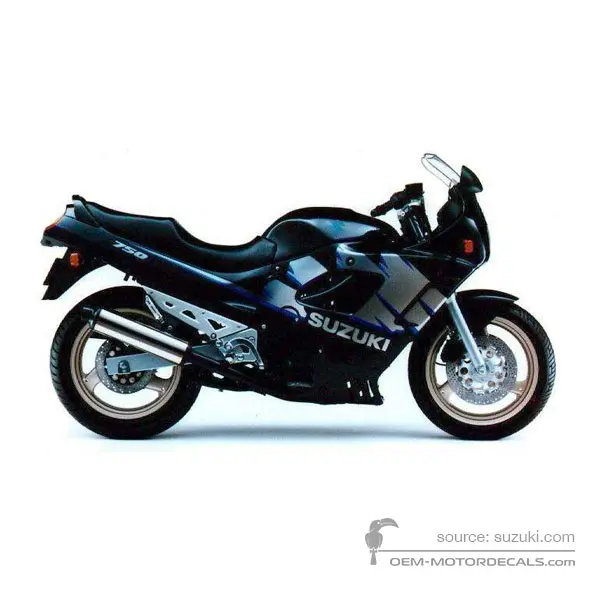 Suzuki GSX750F 1993 - Czarny - Pearl Novelty Black