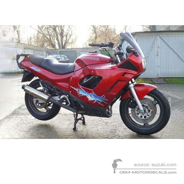 Stickers voor Suzuki GSX750F 1994 - Rood • Suzuki OEM Stickers