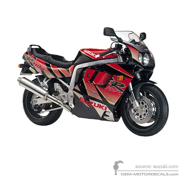 Suzuki GSXR1100 1992 - Rot - Pearl Novelty Black / Marble Italian Red