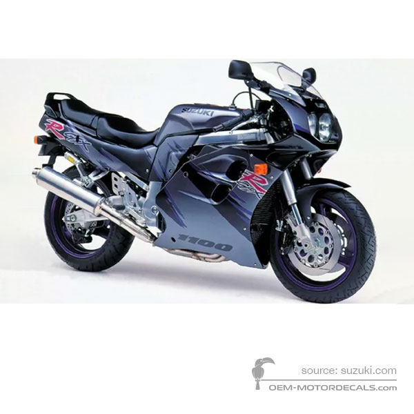 Stickers voor SUZUKI GSXR1100 1993 - Grijs • Suzuki OEM Stickers