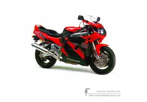 Adesivi per Suzuki GSXR1100 1993 - Nero Rosso • Suzuki Adesivi OEM