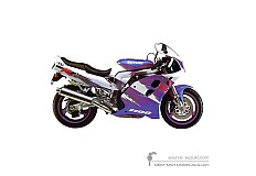 Pegatinas para Suzuki GSXR1100 1993 - Azul Blanco • Suzuki Pegatinas OEM